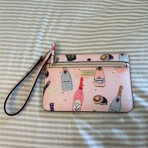 NWOT Kate Spade Pink Champagne Wristlet